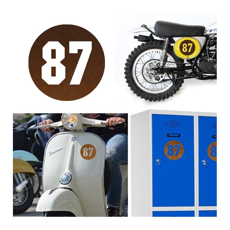 Numero 87 versión via, pegatina de vinilo