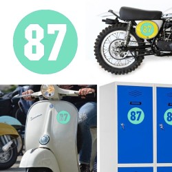 Numero 87 versión via, pegatina de vinilo