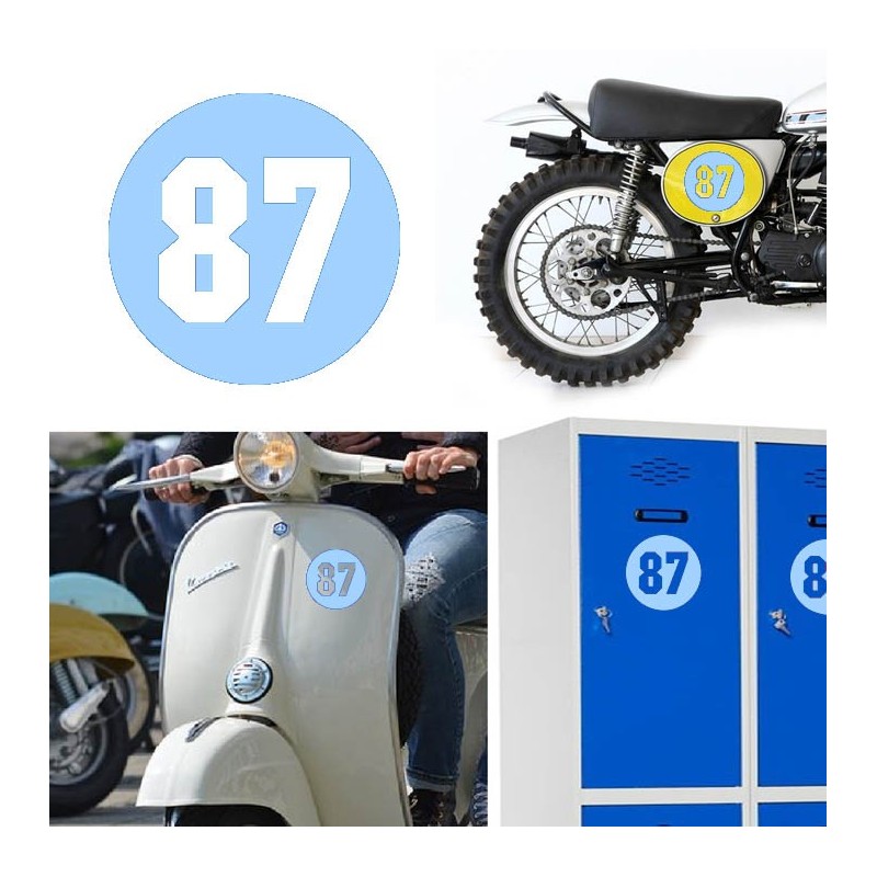 Numero 87 versión via, pegatina de vinilo