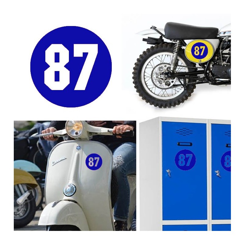 Numero 87 versión via, pegatina de vinilo
