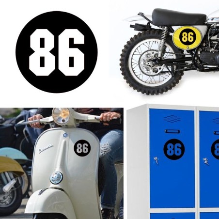 Numero 86 versión via, pegatina de vinilo