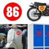 Numero 86 versión via, pegatina de vinilo
