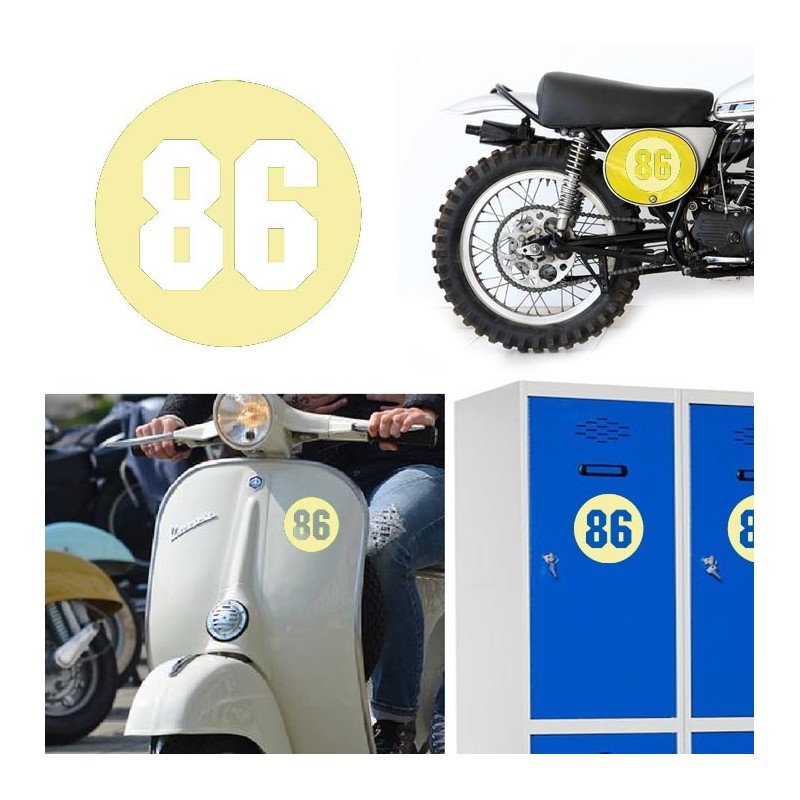 Numero 86 versión via, pegatina de vinilo