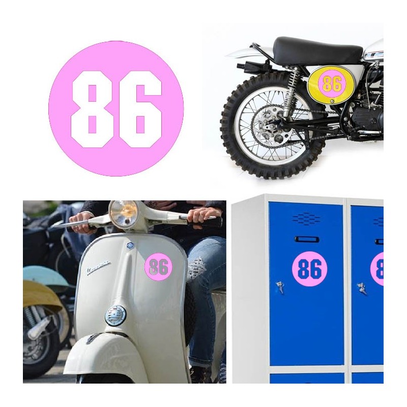 Numero 86 versión via, pegatina de vinilo