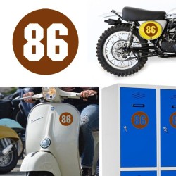 Numero 86 versión via, pegatina de vinilo