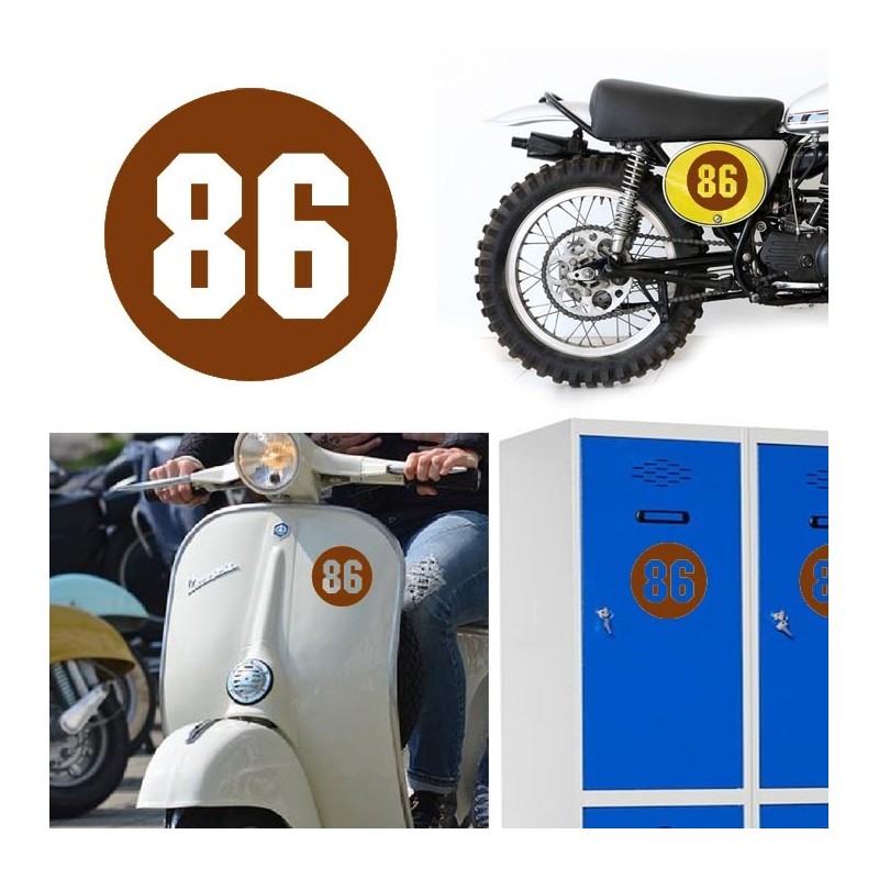 Numero 86 versión via, pegatina de vinilo