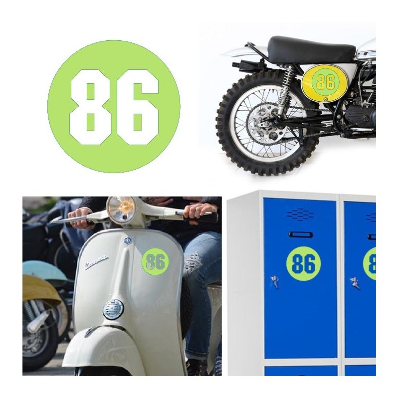 Numero 86 versión via, pegatina de vinilo