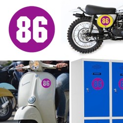 Numero 86 versión via, pegatina de vinilo