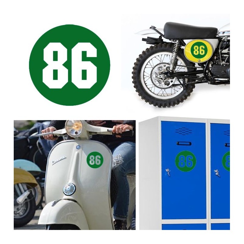 Numero 86 versión via, pegatina de vinilo