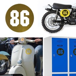 Numero 86 versión via, pegatina de vinilo