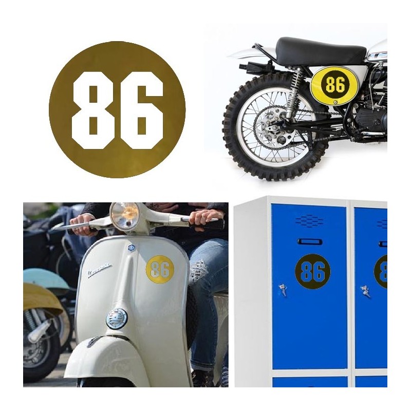 Numero 86 versión via, pegatina de vinilo