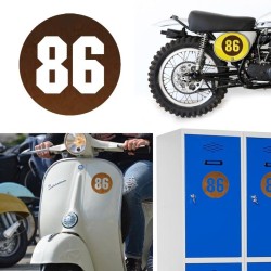 Numero 86 versión via, pegatina de vinilo