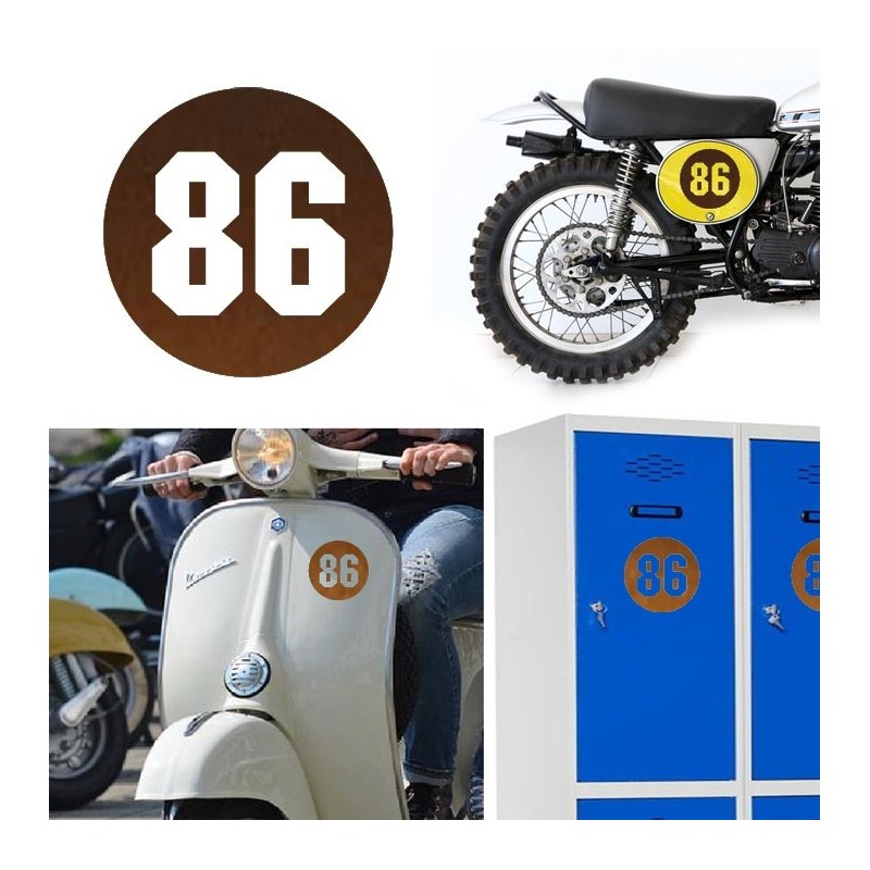 Numero 86 versión via, pegatina de vinilo