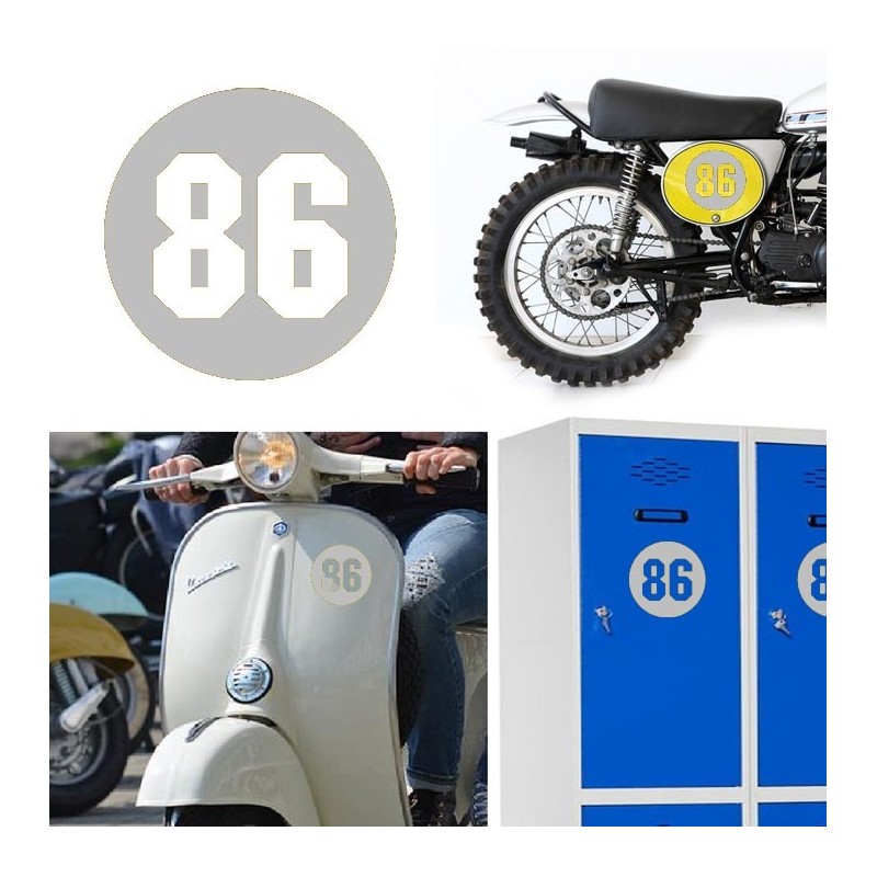 Numero 86 versión via, pegatina de vinilo