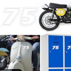 Numero 75 versión eras, pegatina de vinilo