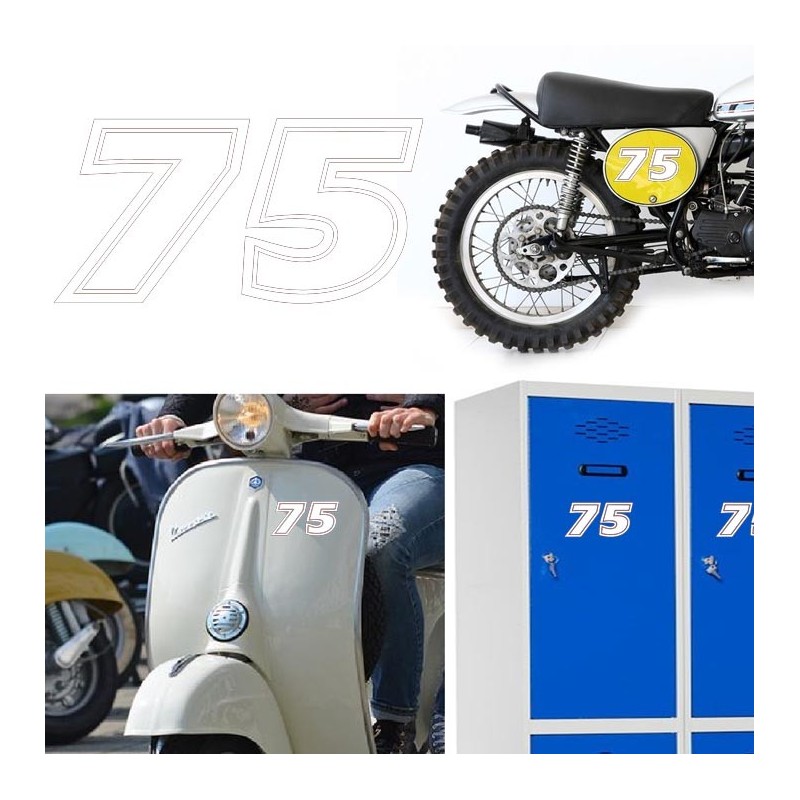 Numero 75 versión eras, pegatina de vinilo