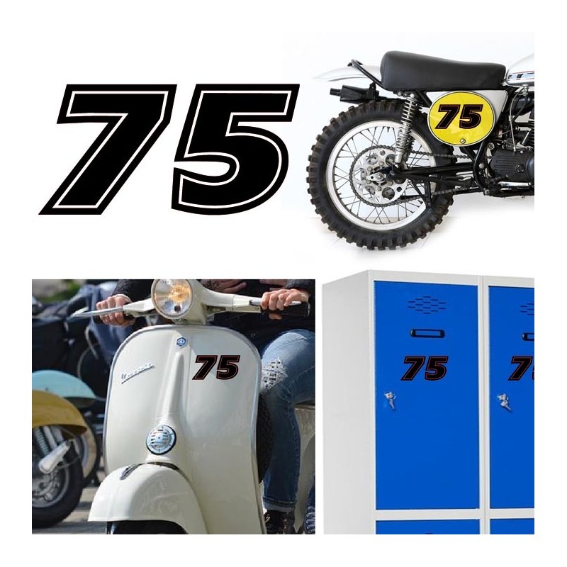 Numero 75 versión eras, pegatina de vinilo