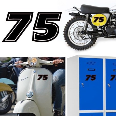 Numero 75 versión eras, pegatina de vinilo