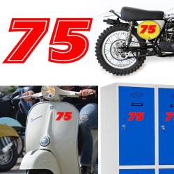 Numero 75 versión eras, pegatina de vinilo