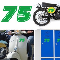 Numero 75 versión eras, pegatina de vinilo