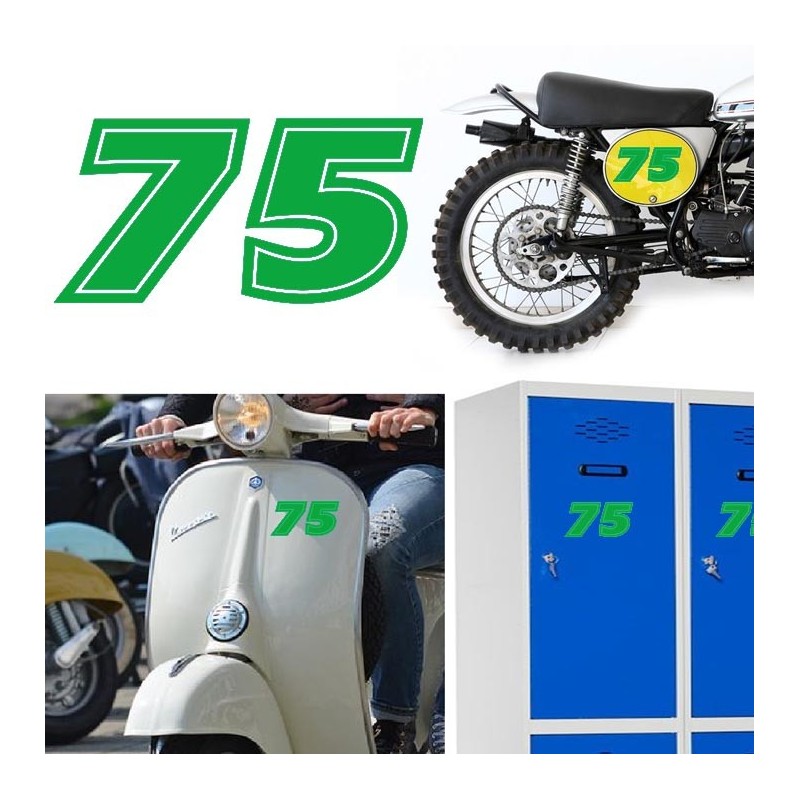 Numero 75 versión eras, pegatina de vinilo