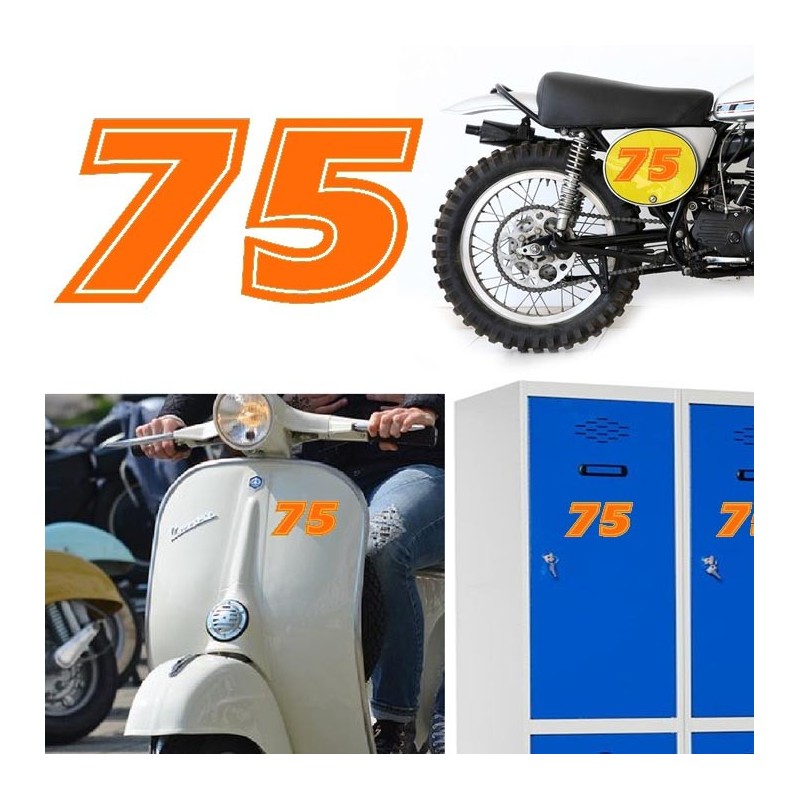 Numero 75 versión eras, pegatina de vinilo