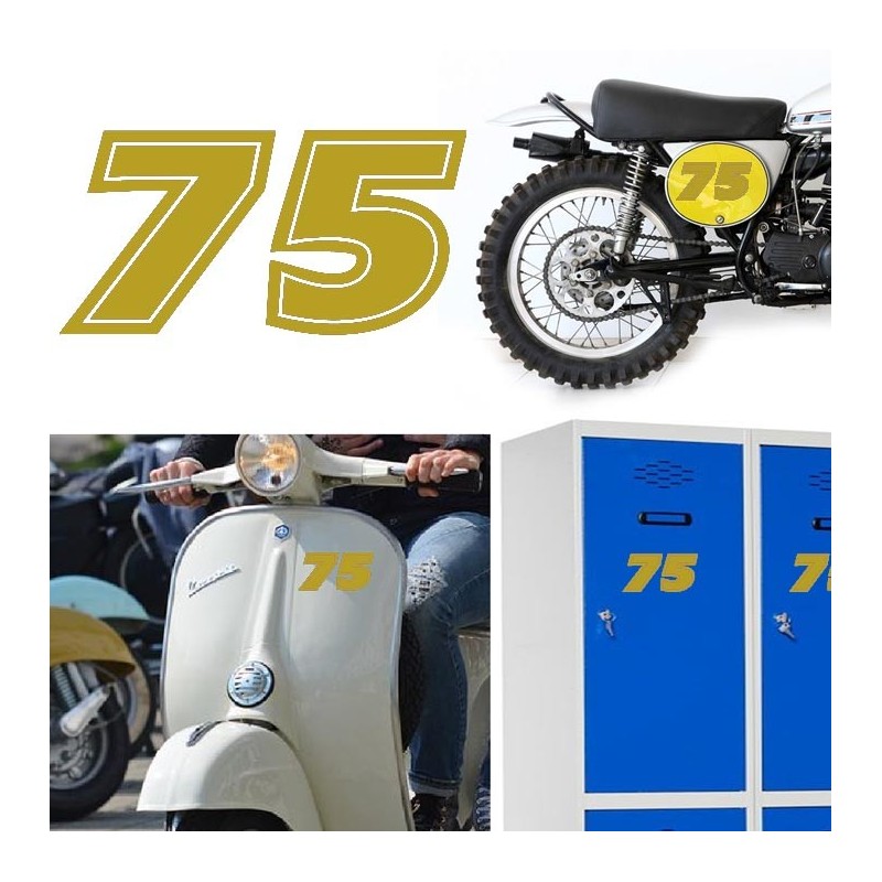 Numero 75 versión eras, pegatina de vinilo