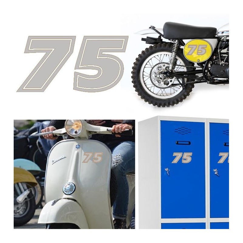 Numero 75 versión eras, pegatina de vinilo