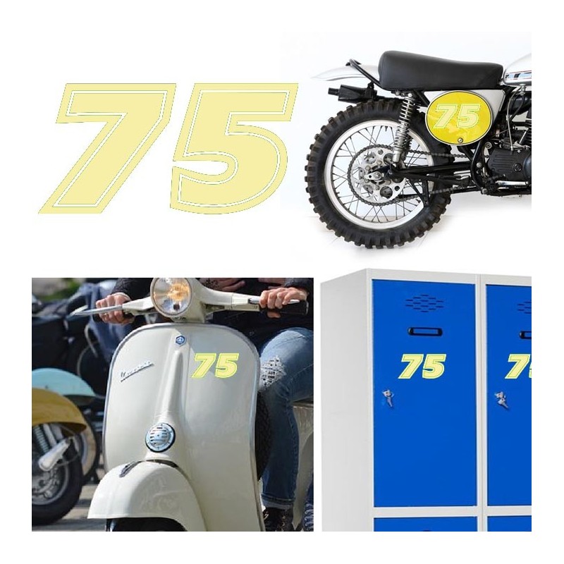 Numero 75 versión eras, pegatina de vinilo