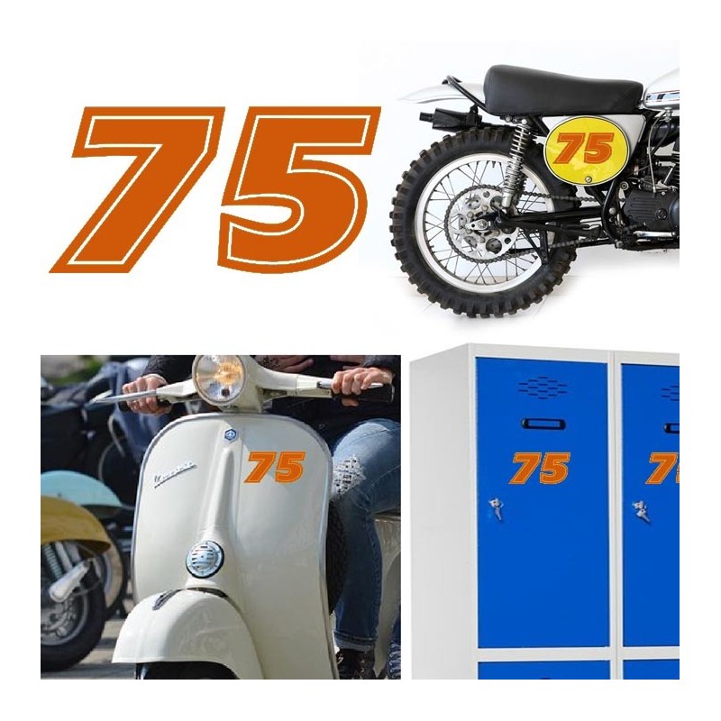 Numero 75 versión eras, pegatina de vinilo