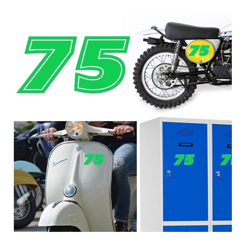 Numero 75 versión eras, pegatina de vinilo