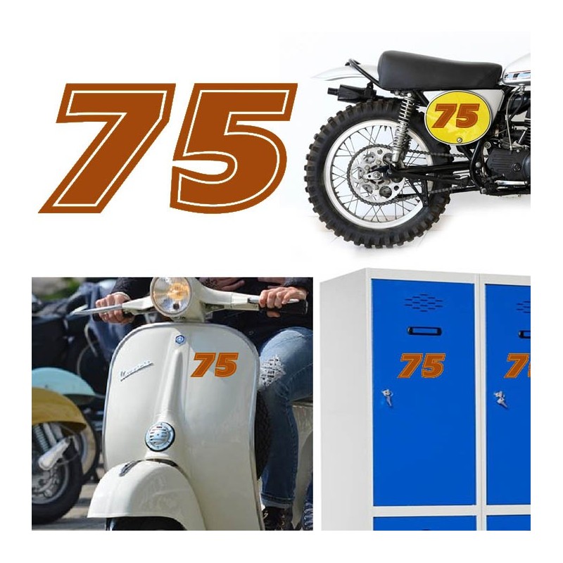 Numero 75 versión eras, pegatina de vinilo