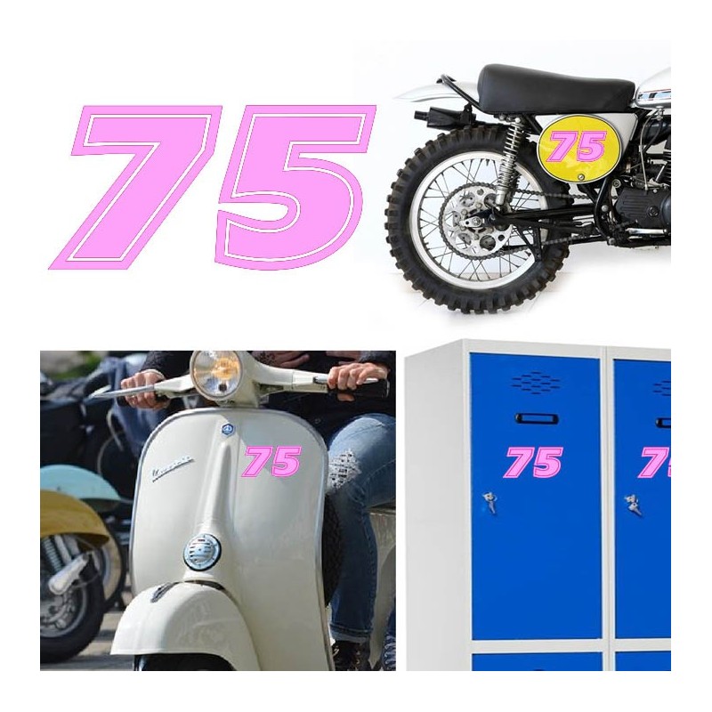 Numero 75 versión eras, pegatina de vinilo