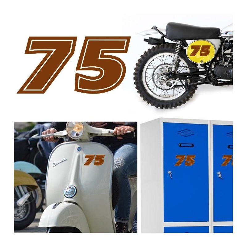 Numero 75 versión eras, pegatina de vinilo