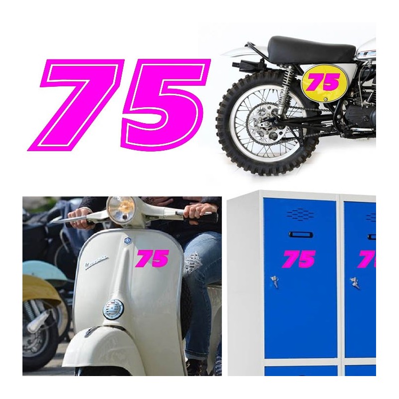 Numero 75 versión eras, pegatina de vinilo