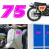 Numero 75 versión eras, pegatina de vinilo