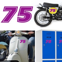 Numero 75 versión eras, pegatina de vinilo