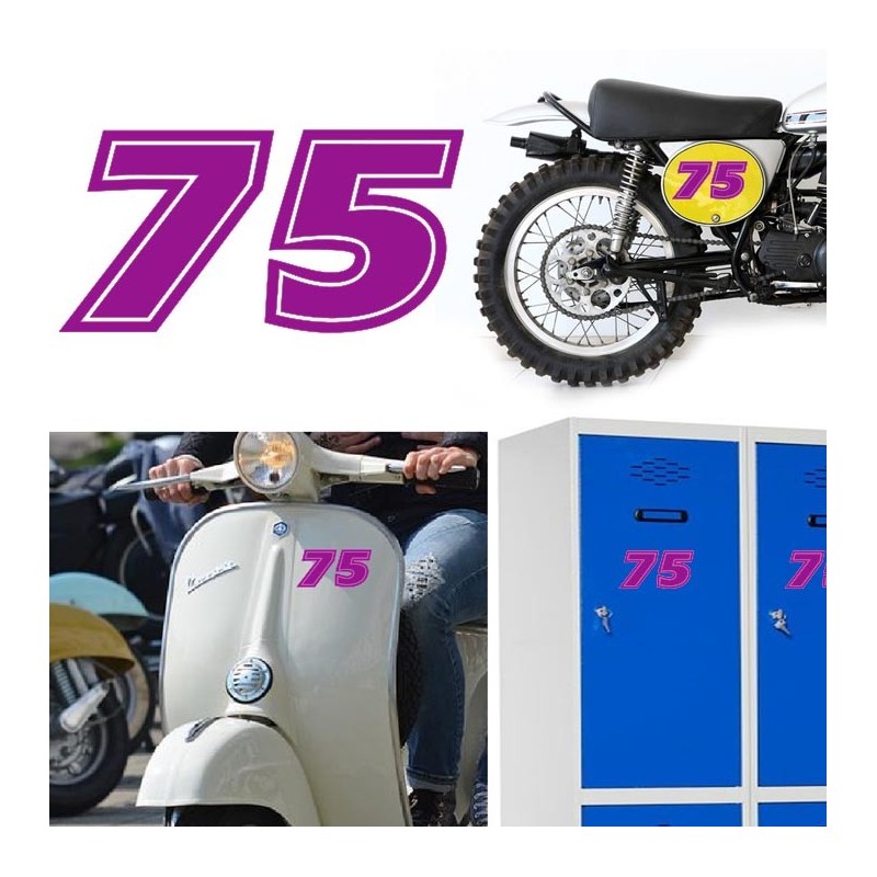 Numero 75 versión eras, pegatina de vinilo