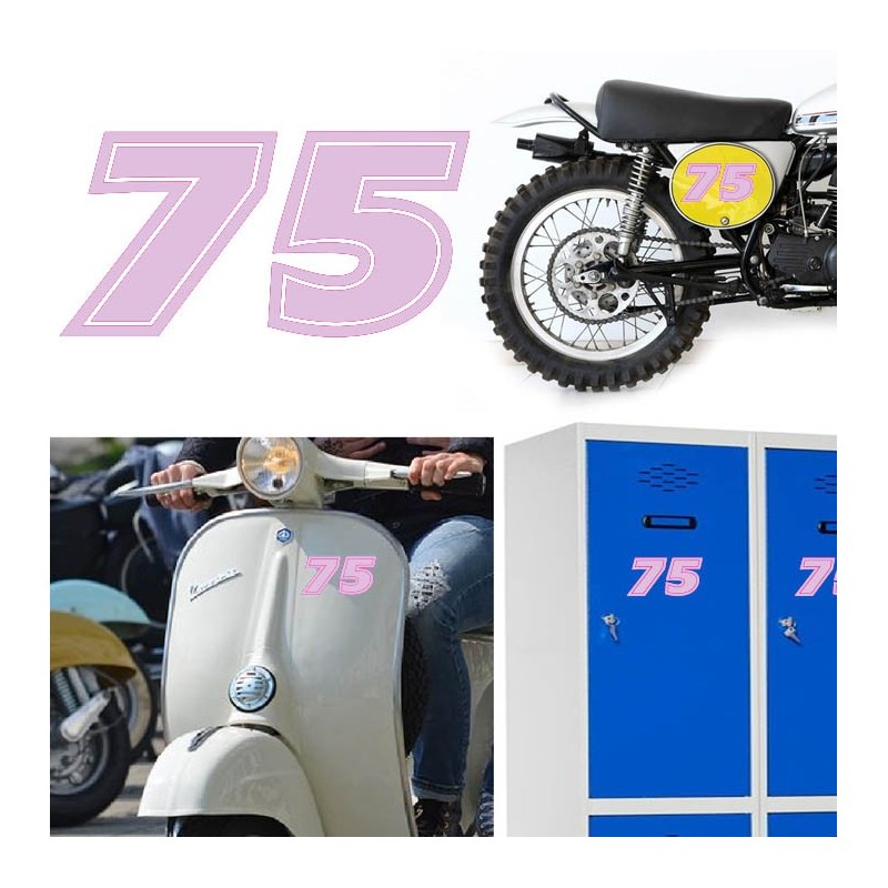 Numero 75 versión eras, pegatina de vinilo