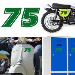 Numero 75 versión eras, pegatina de vinilo