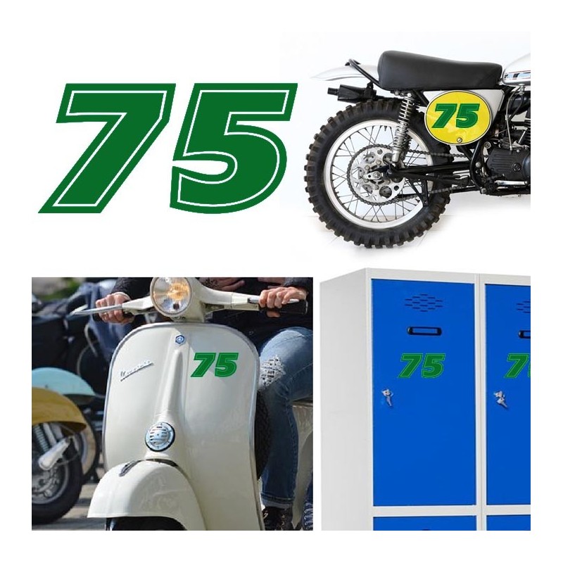 Numero 75 versión eras, pegatina de vinilo