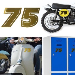 Numero 75 versión eras, pegatina de vinilo