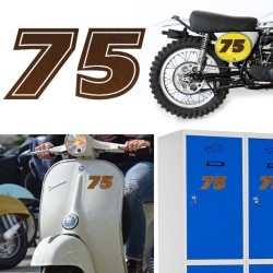 Numero 75 versión eras, pegatina de vinilo