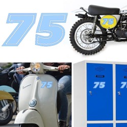 Numero 75 versión eras, pegatina de vinilo