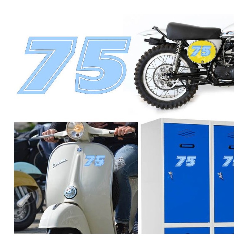 Numero 75 versión eras, pegatina de vinilo