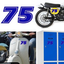 Numero 75 versión eras, pegatina de vinilo