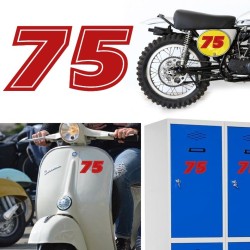 Numero 75 versión eras, pegatina de vinilo