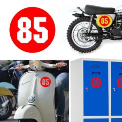 Numero 85 versión via, pegatina de vinilo
