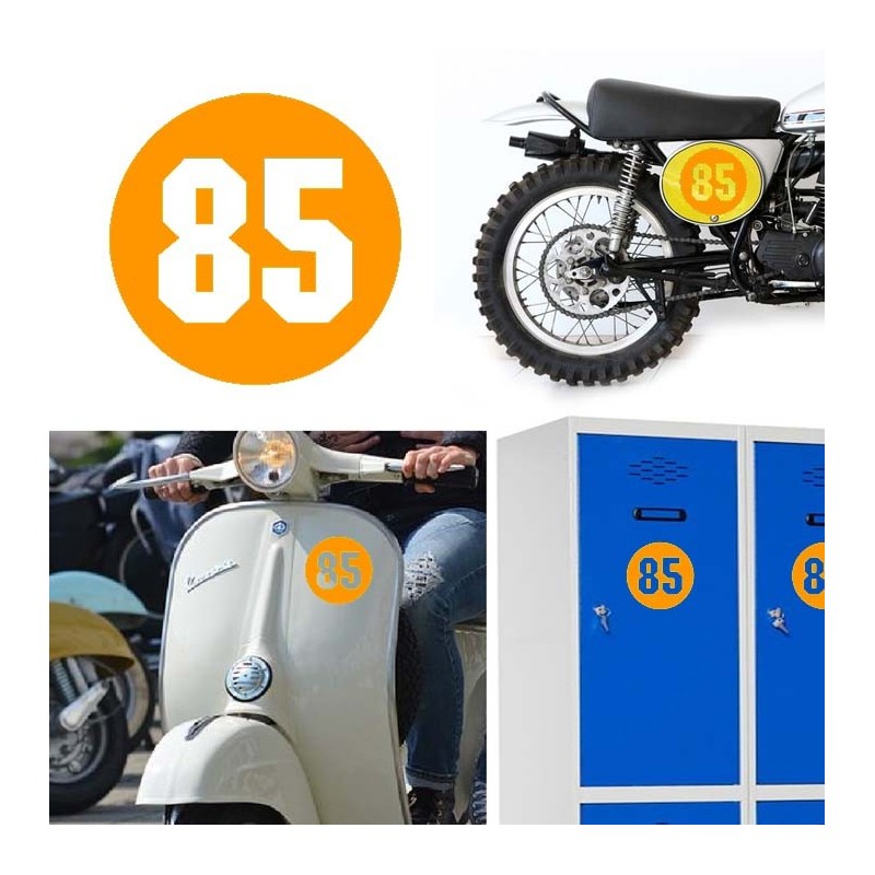 Numero 85 versión via, pegatina de vinilo