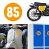 Numero 85 versión via, pegatina de vinilo